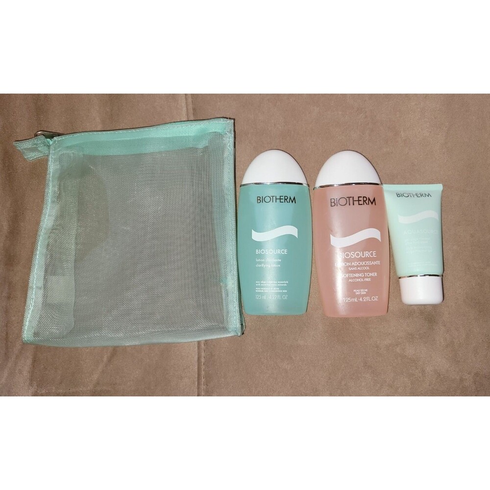 Biotherm Lot Of 3 Softening Toner Clarifying Lotion Ultra Moisturizing with Bag